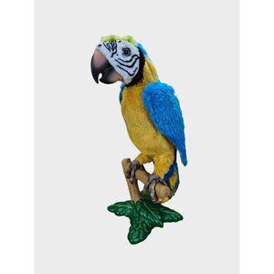 FurReal Friends SQUAWKERS McCaw 16" Interactive Talking Bird & Stand *WORKS*